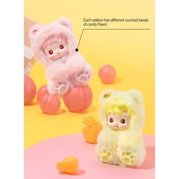 POP MART HACIPUPU PEACH Gummy Bear Series- Vinyl Plush Pendant Single Blind Box - Picture 10 of 10